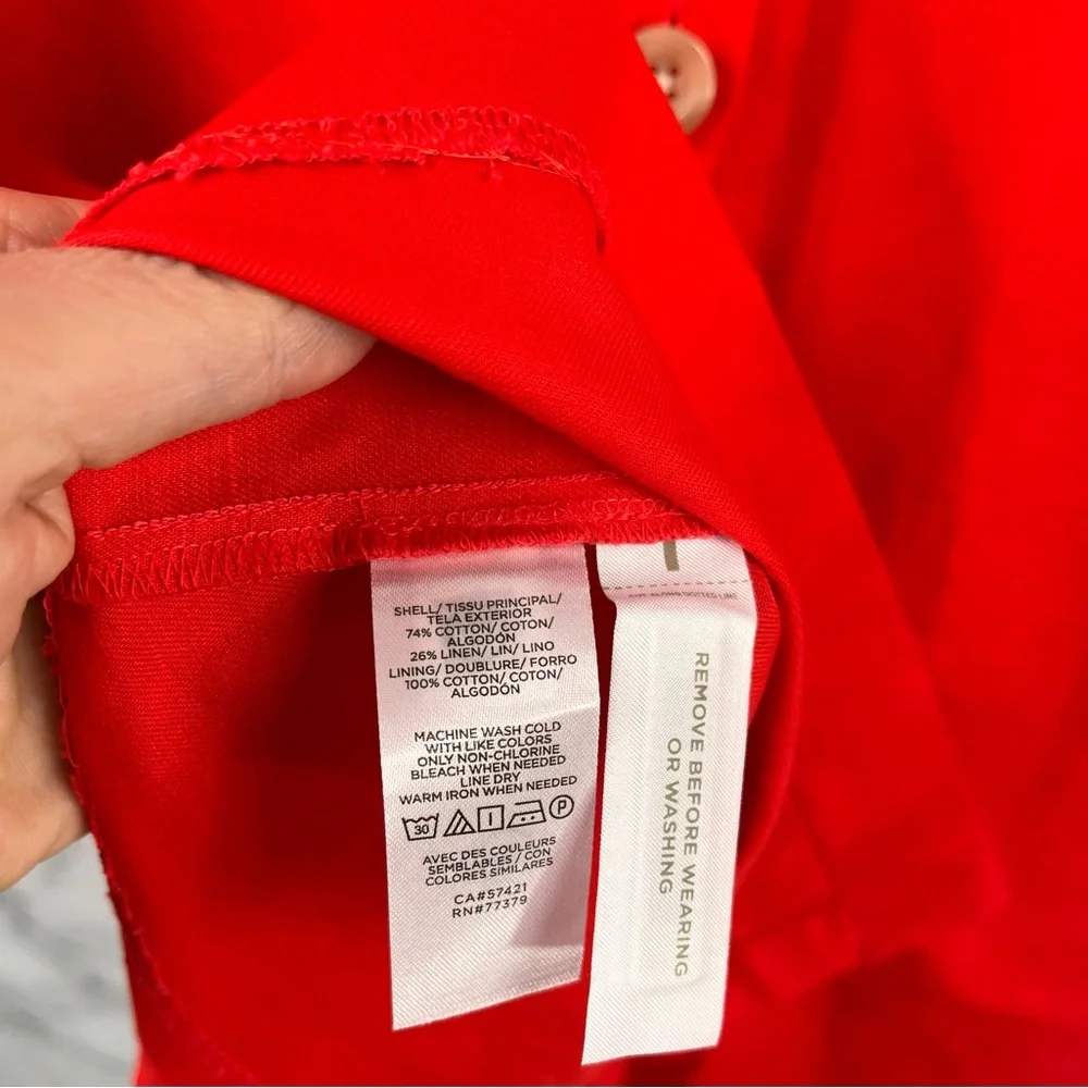 ANN TAYLOR Linen Button-front Dress - Picture 4 of 5